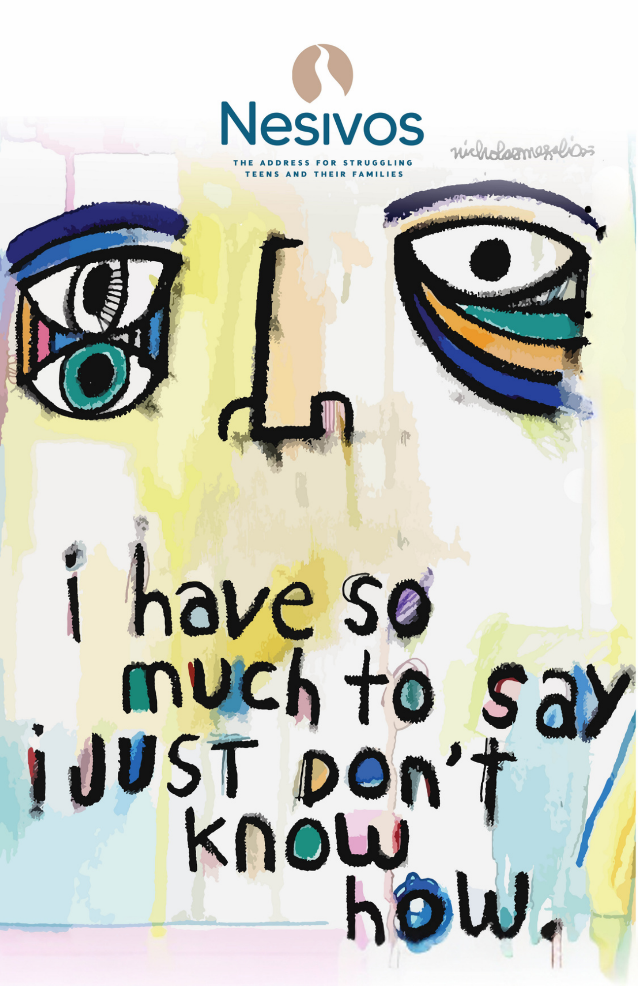 I Have So Much to Say, I Just Don’t Know How — original Nesivos artwork
